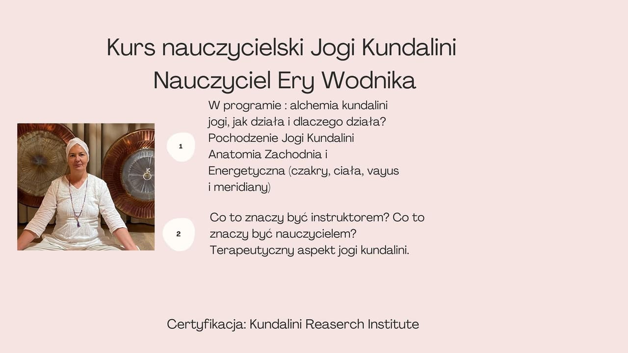 Kurs Nauczycielski Jogi Hormonalnej / stacjonarnie Warszawa /certyfikacja YAP